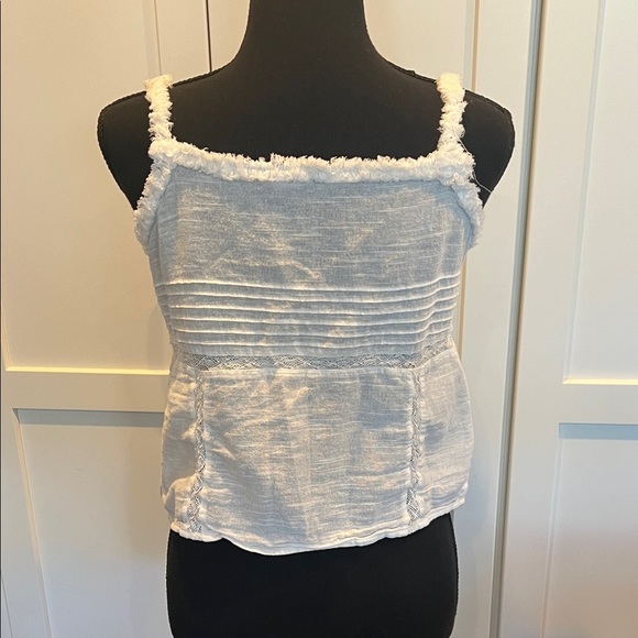 Zara White Textured Lace Camisole - Picture 5 of 7